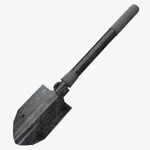 3D low-poly sapper spade model