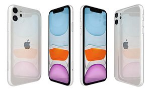 apple iphone 11 white 3D model