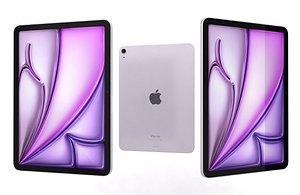 3D Apple iPad Air 11 2024 Pink Low Poly