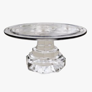 Ornate Glass Cake Platter Stand