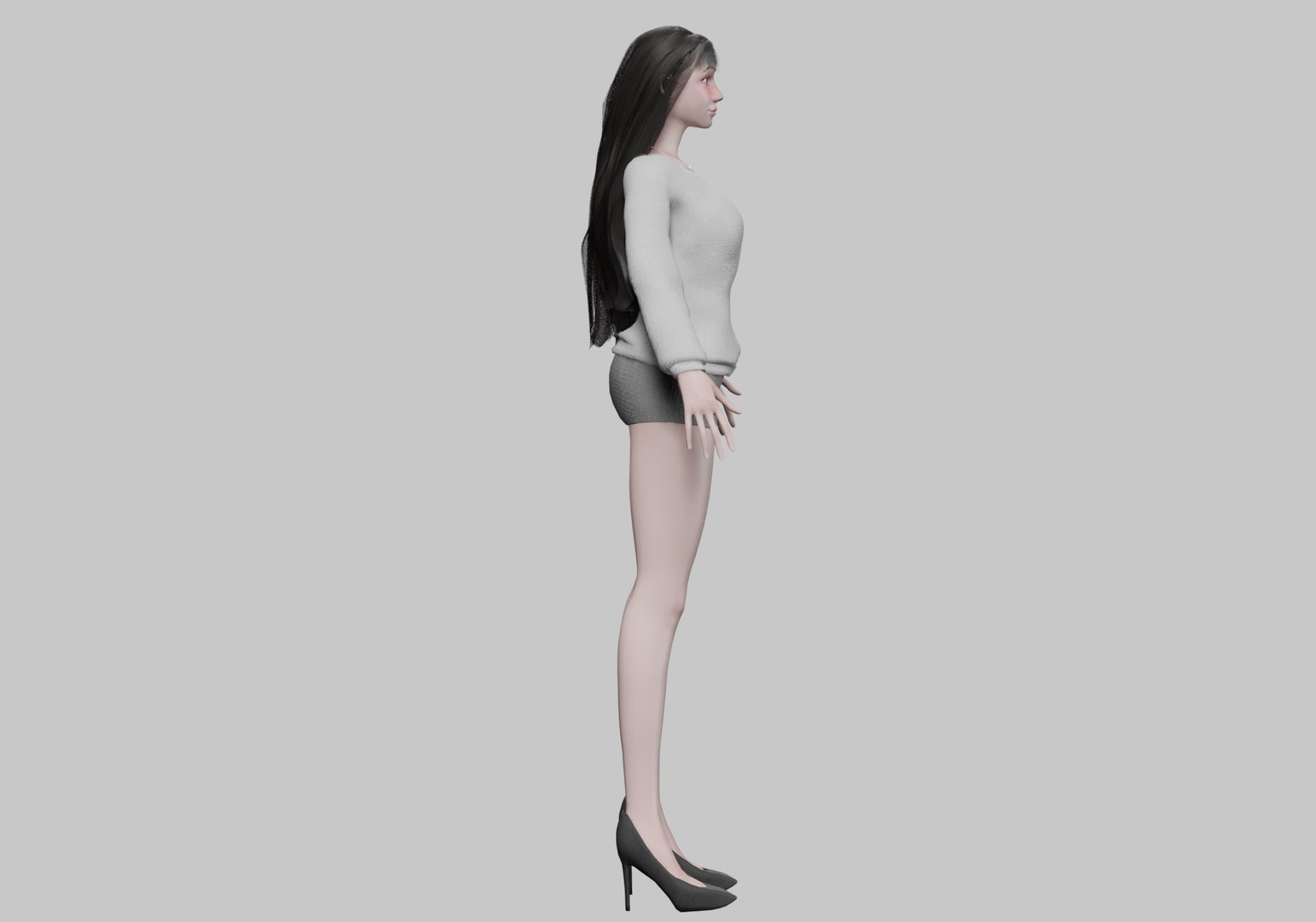 Pretty Basic Woman V31000 3D Model - TurboSquid 2265279