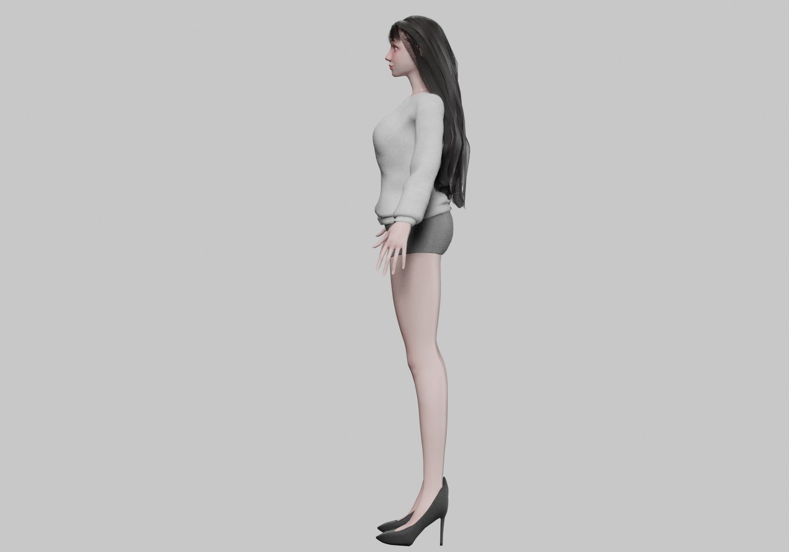 Pretty Basic Woman V31000 3D Model - TurboSquid 2265279