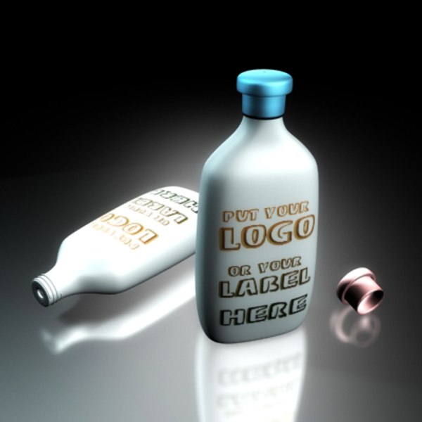 logo bottles 3d model
