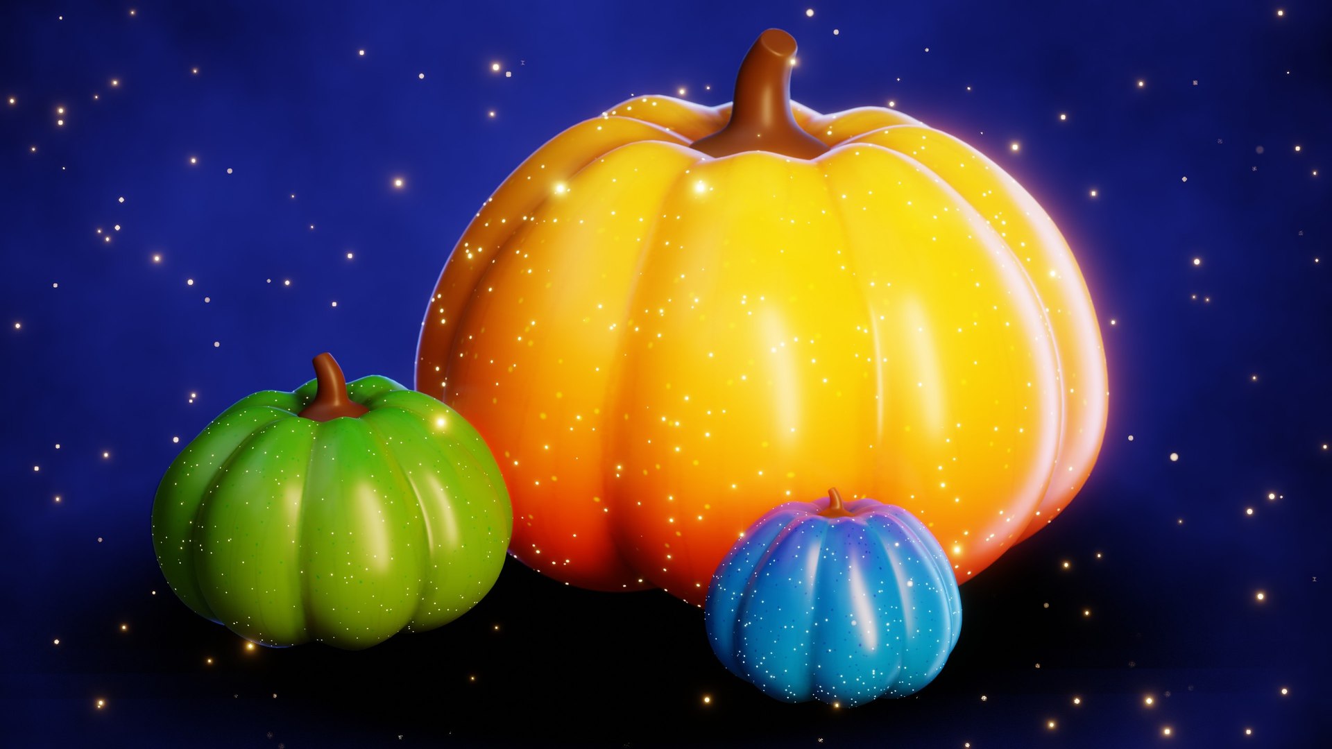 Stylized Hand Painted Pumpkins 3D model - TurboSquid 1970375
