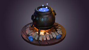 3D The witch cauldron