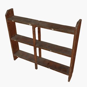 wooden shelf 3D
