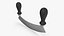Mezzaluna with One Blade and Plastic Handles