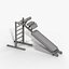 Sit-Up Bench 3D model