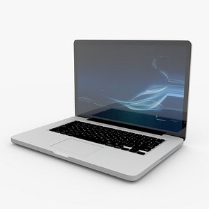 3d model realistic laptop