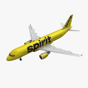 Airbus A320 Spirit Airlines Animated