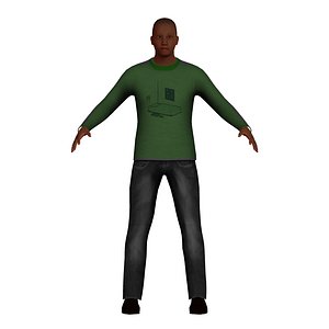 Bald Low-Poly Man