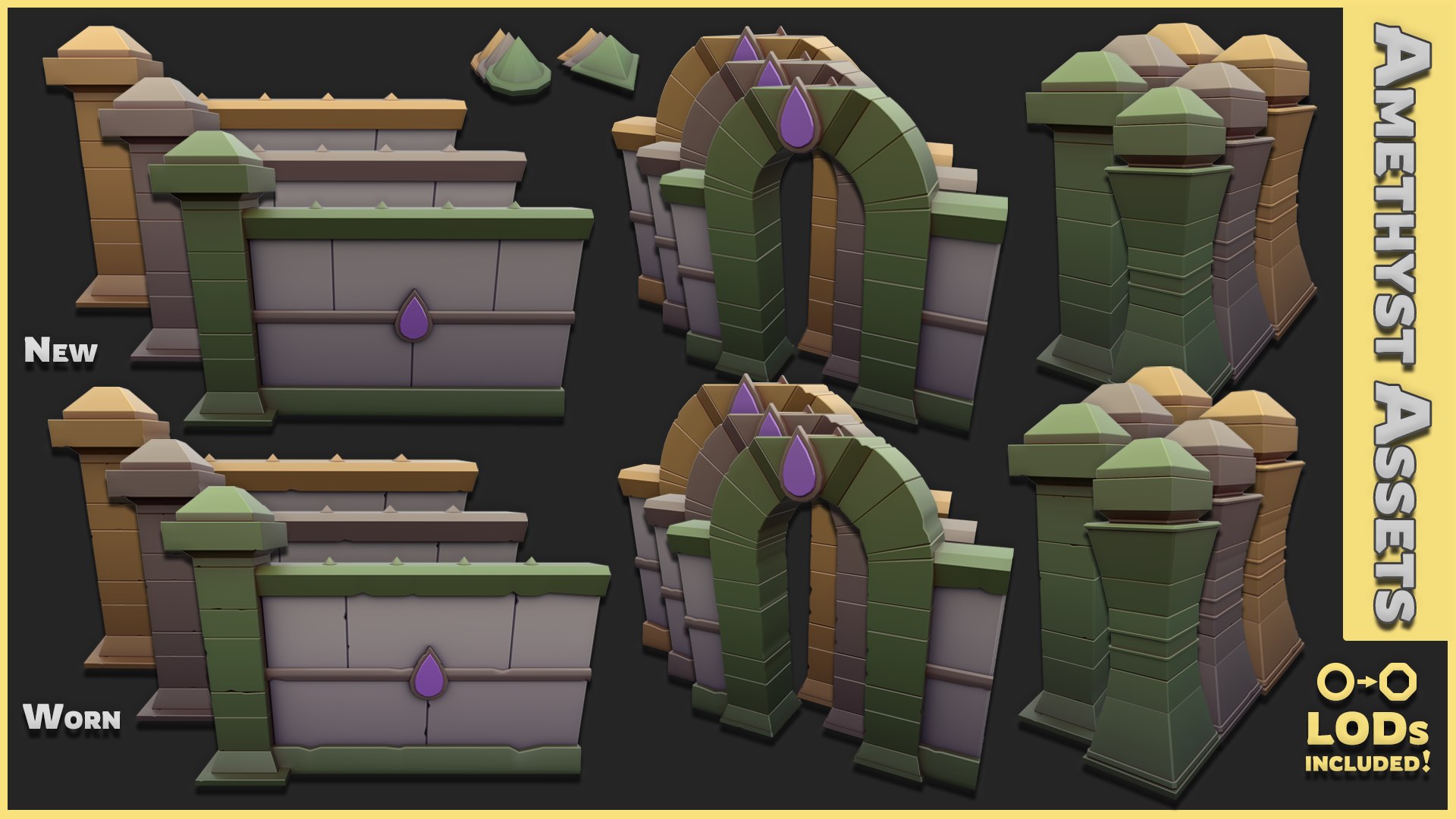 3D model Modular Stylized Low Poly Castle Walls Asset Pack https://p.turbosquid.com/ts-thumb/T9/vDYq6t/IV/amethyst_assets/png/1722728786/1920x1080/fit_q87/a8f63405a1324efa1fdd028db6433144aa40691d/amethyst_assets.jpg
