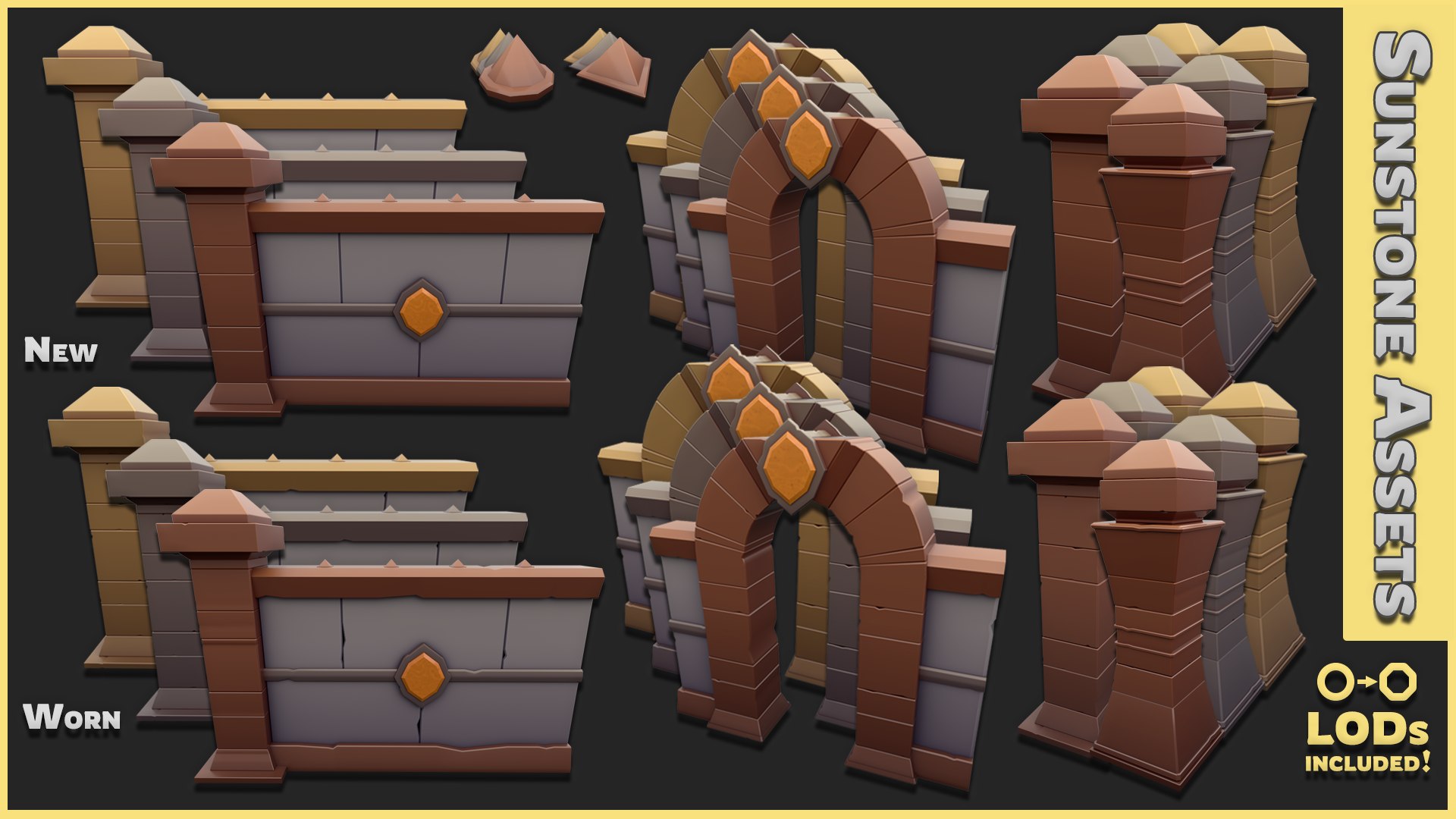 3D model Modular Stylized Low Poly Castle Walls Asset Pack https://p.turbosquid.com/ts-thumb/T9/vDYq6t/ge/sunstone_assets/png/1722728836/1920x1080/fit_q87/f91a2c06a17d3631789875523b1f9b35b8b39e84/sunstone_assets.jpg