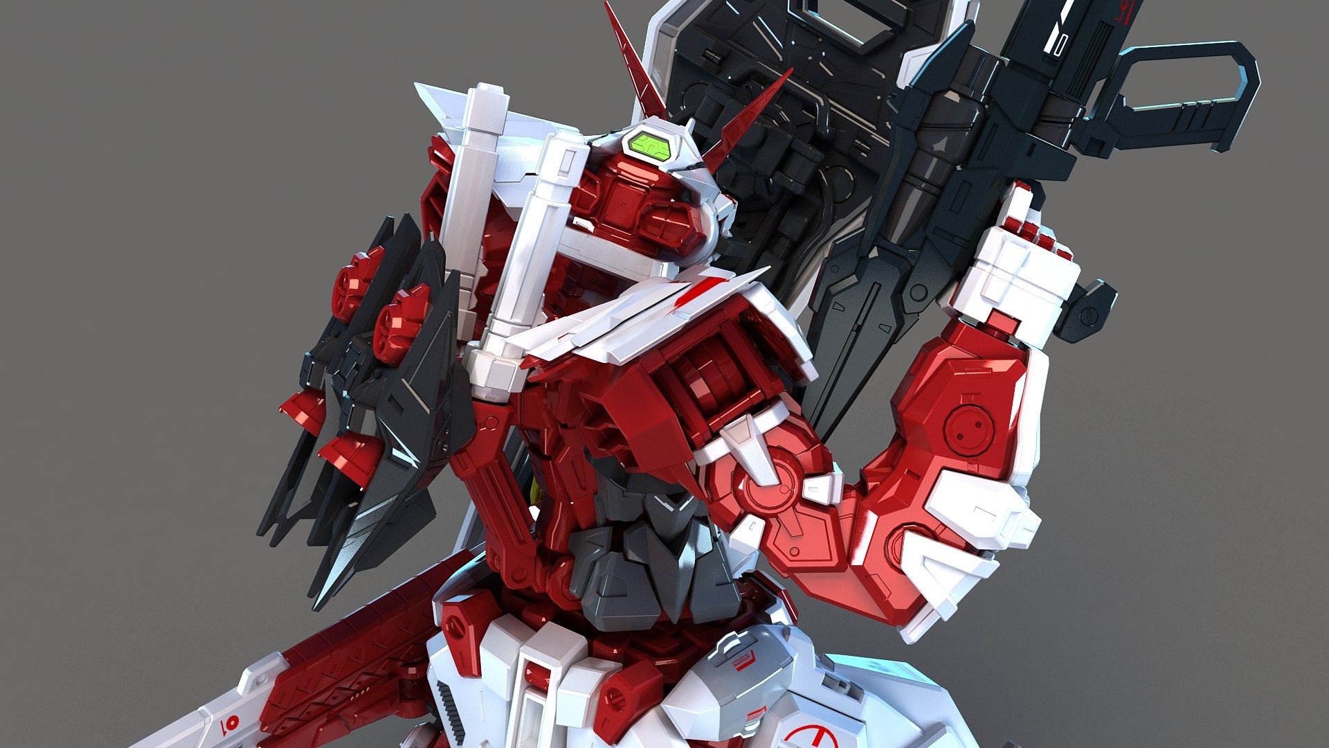 Sci-Fi Robot Fighter Red Astray 3D Model - TurboSquid 2064370