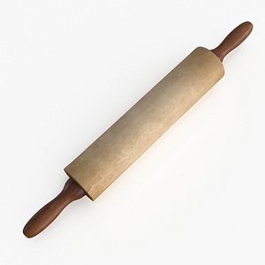 3D model wooden rolling pin