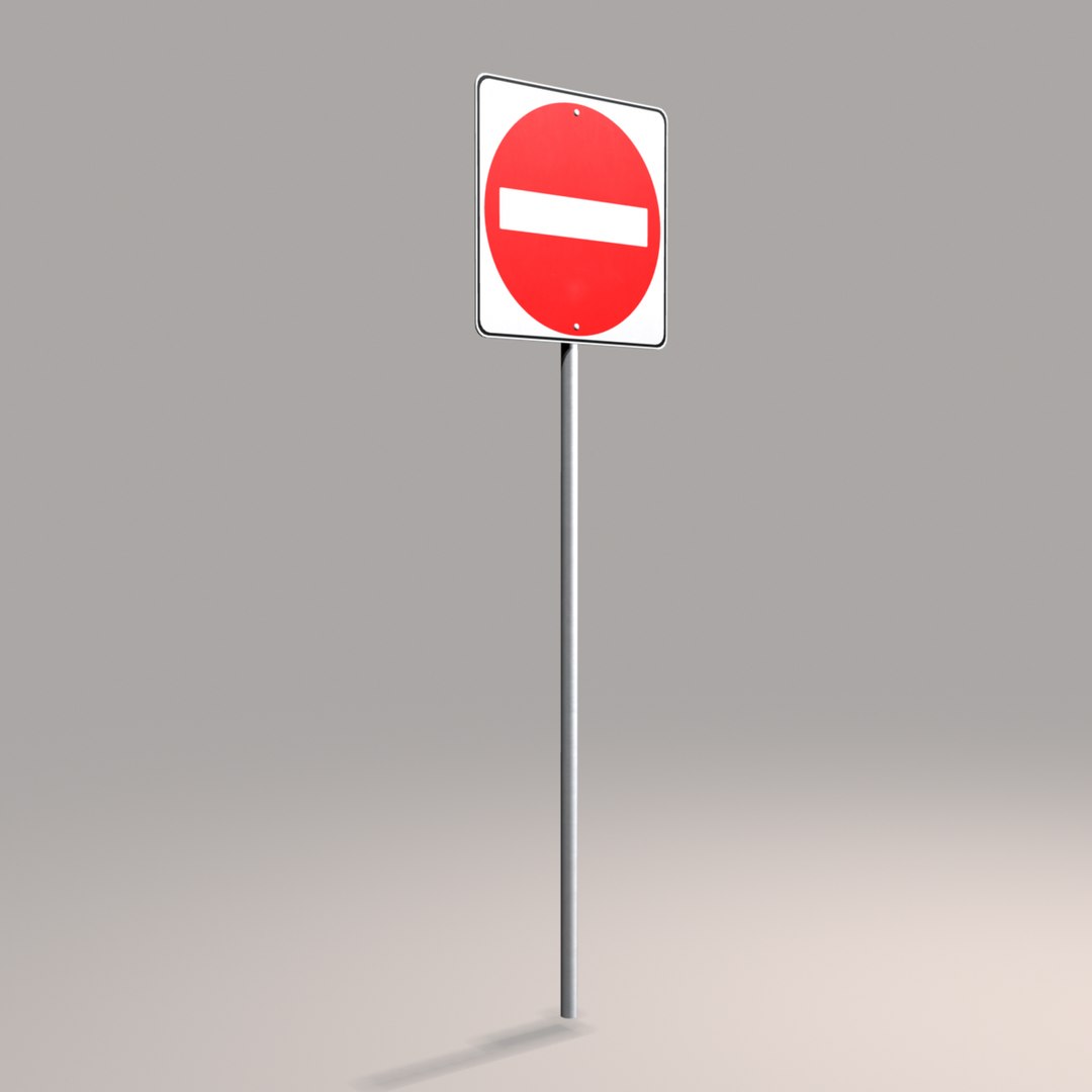 Street Sign Enter 3d 3ds