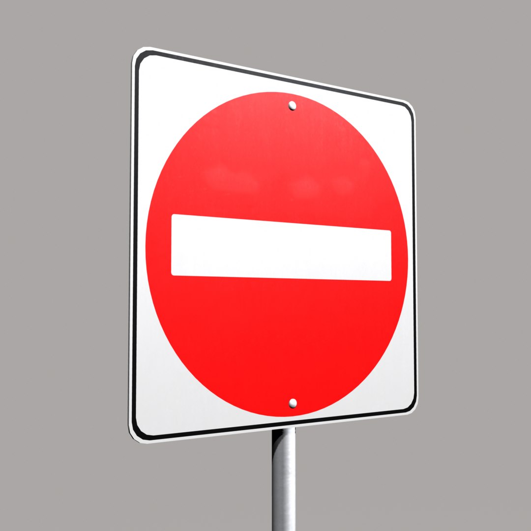 Street Sign Enter 3d 3ds