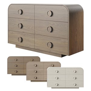 WestElm Sarah Sherman Samuel Knob Dresser 3D model