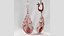 Boucles d'oreilles en or sertie de pierres précieuses en forme de plume de marquise de 8 mm