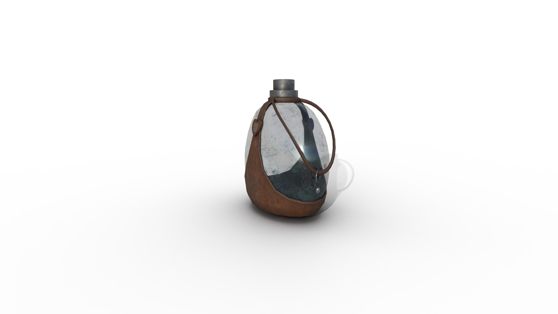 3D Flask Bottle In Leather Case PBR Low-poly 3D Model - TurboSquid 1921125