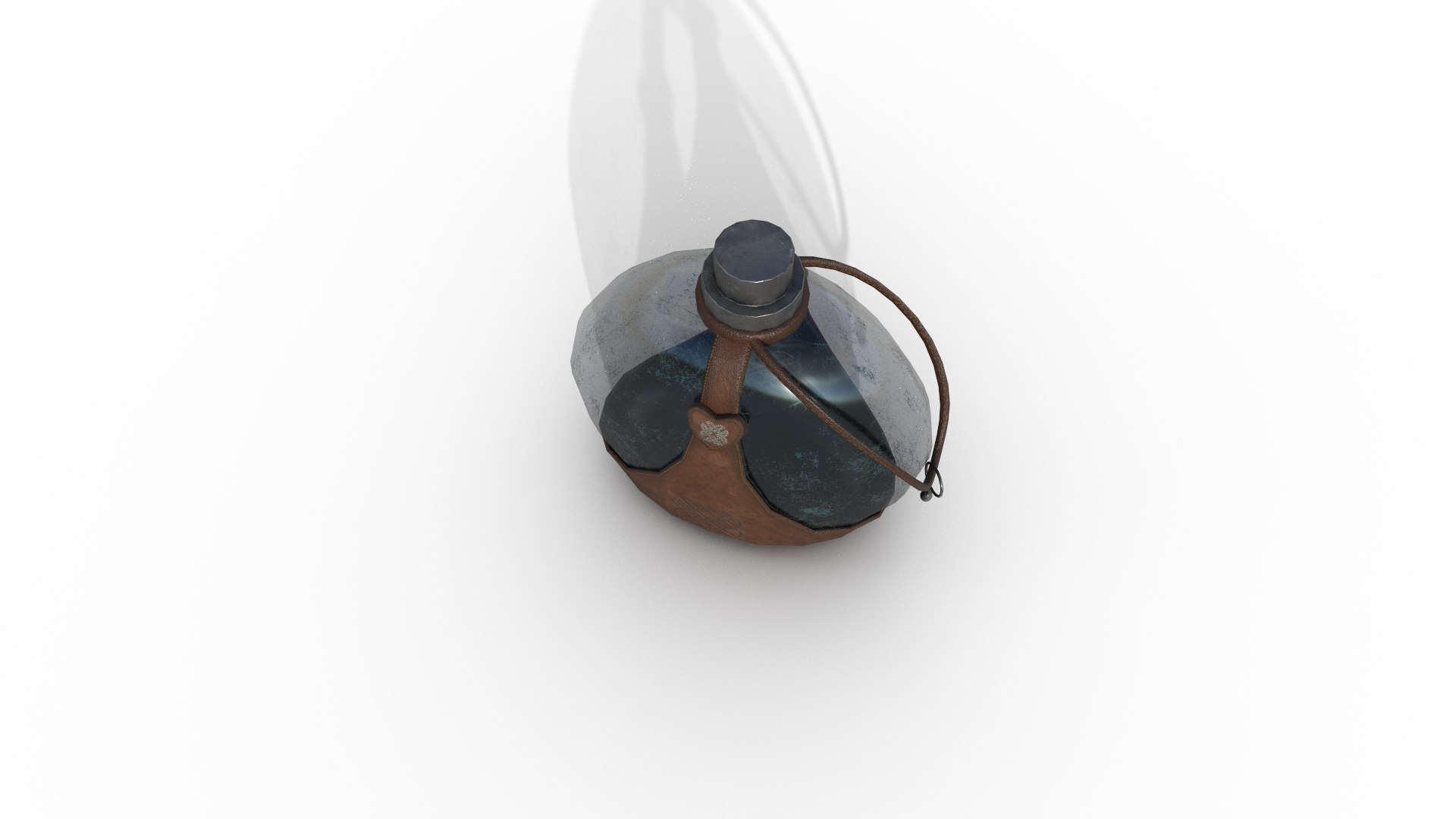 3D Flask Bottle In Leather Case PBR Low-poly 3D Model - TurboSquid 1921125