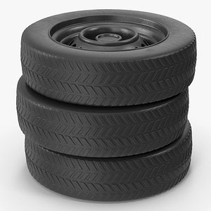 Car Tires And Rim 3D model