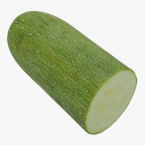 3D zucchini half