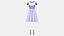 Casual Two Piece White Dress With Shoes