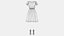 Casual Two Piece White Dress With Shoes
