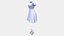 Casual Two Piece White Dress With Shoes