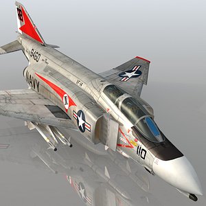 F4 B Phantom II VF-14 Tophatters USS John F Kennedy 3D