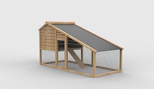 3D Chicken coop 04 3D model