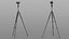 Professional Camera Tripod with DSLR 3D model