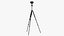 Professional Camera Tripod with DSLR 3D model