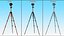 Professional Camera Tripod with DSLR 3D model