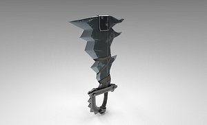 3D orc sword axe