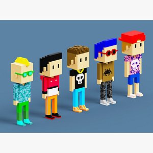 NFT Voxel Character Collection 3D model