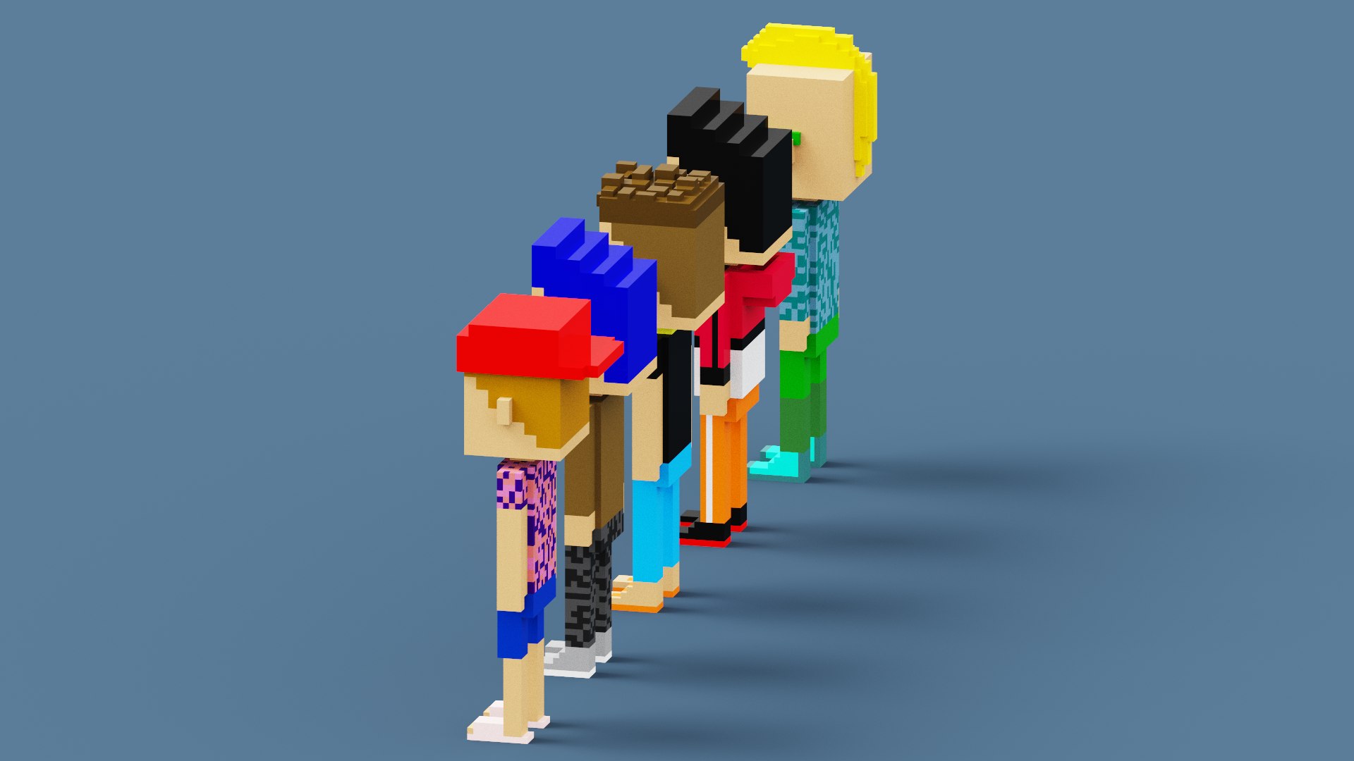 NFT Voxel Character Collection 3D Model - TurboSquid 1922694