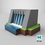 Lowpoly Cartoon Hydropower Plant PBR