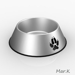 3d bowl dog