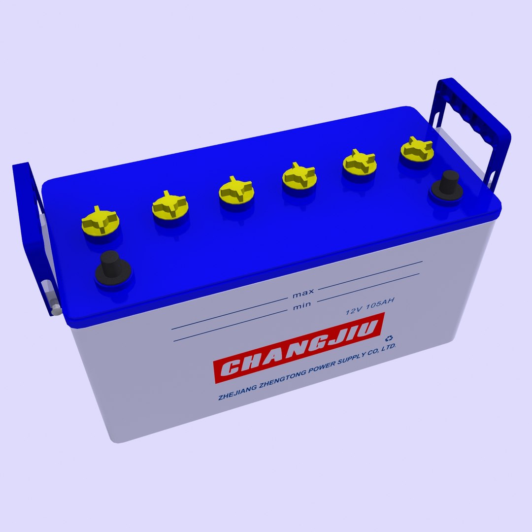 battery car 3d max