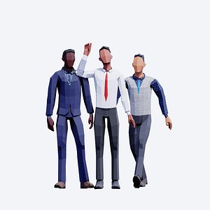 3D business men model