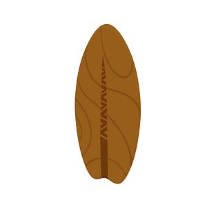 3D model surf board