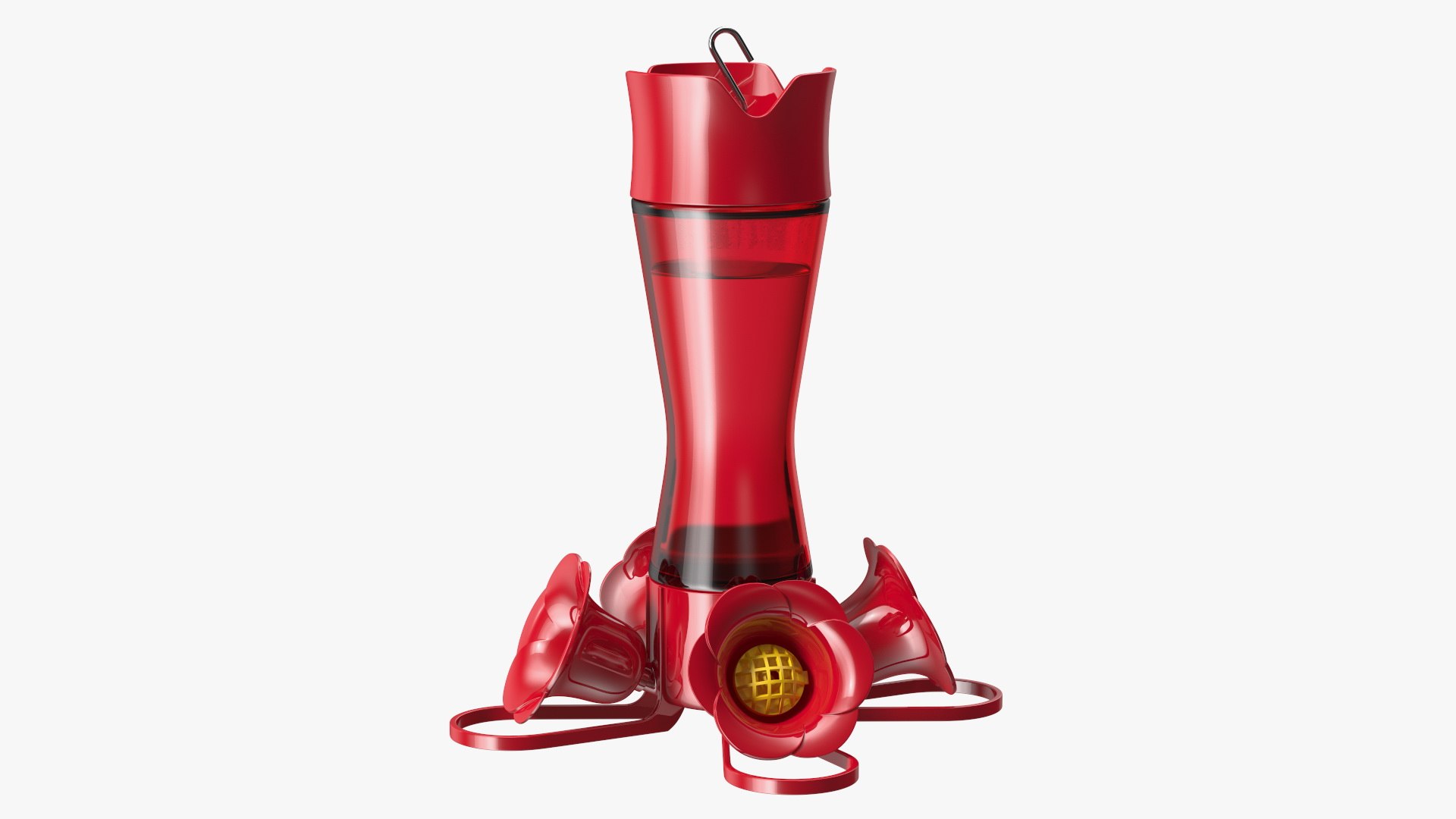 Hummingbird Feeder with Red Glass 3D model preview