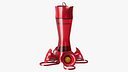 Hummingbird Feeder with Red Glass