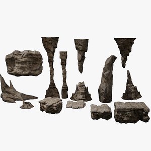 3D model Cave Rocks Collection