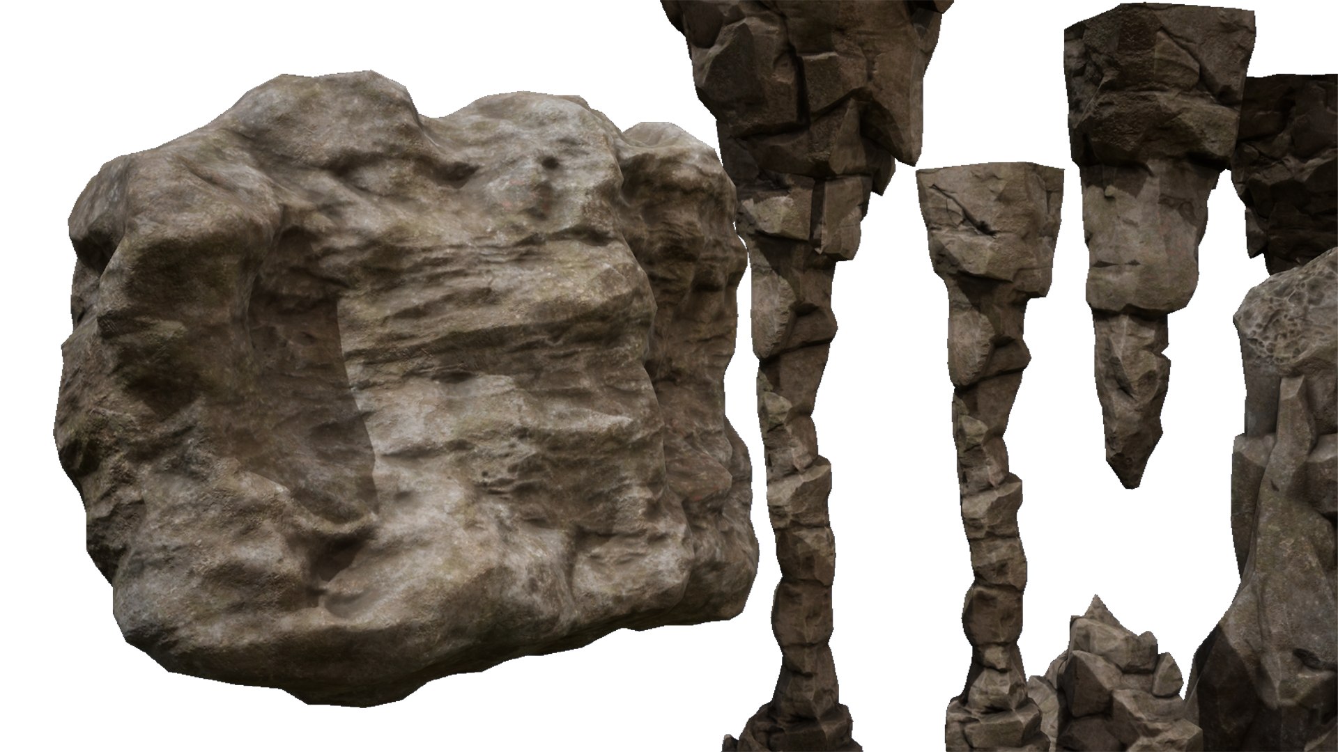 3D Model Cave Rocks Collection - TurboSquid 2198250