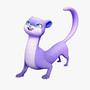 Cartoon Ferret Rigged model