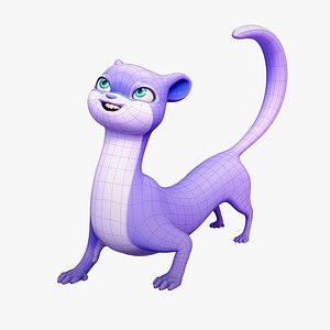 Cartoon Ferret Rigged