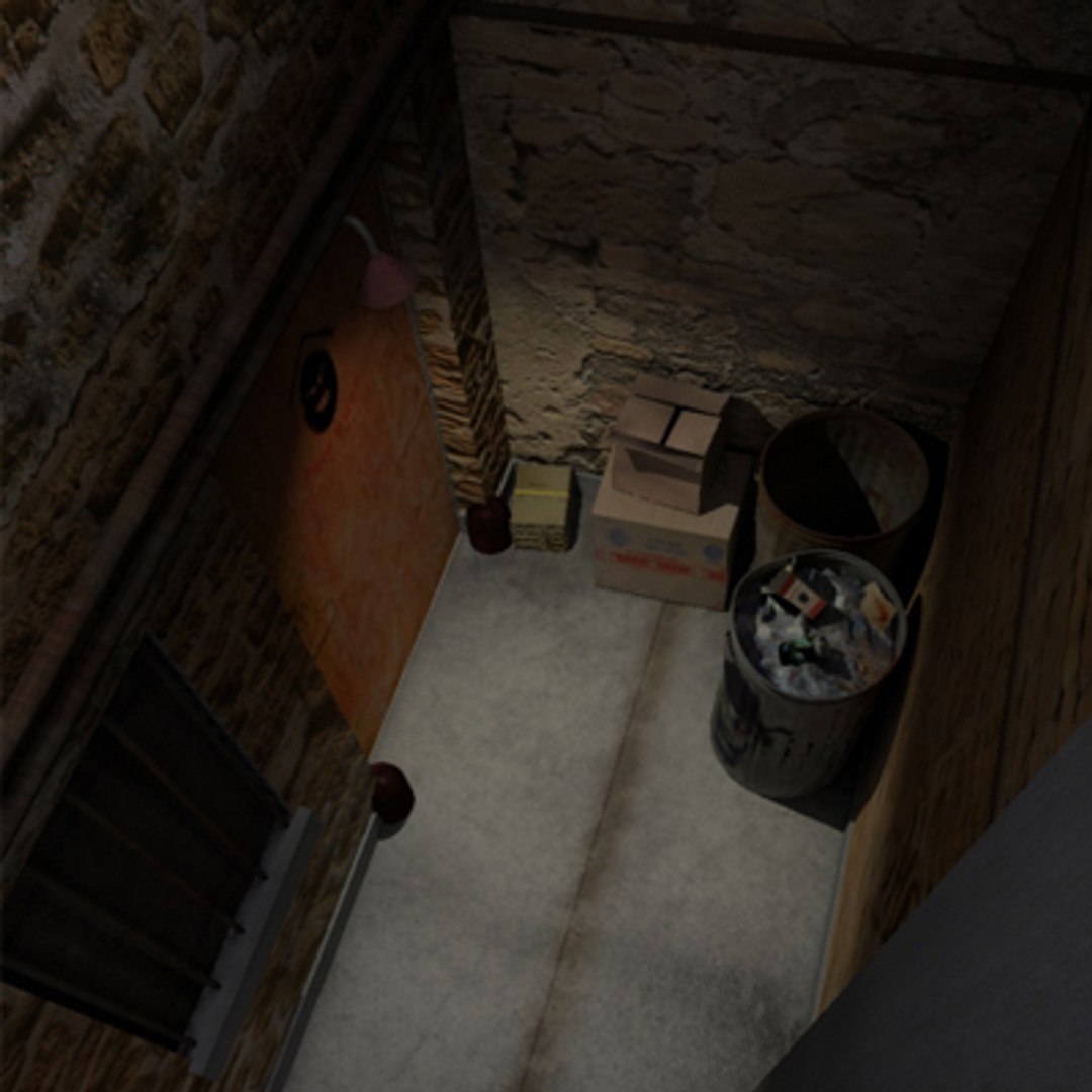 alley scene 3d model